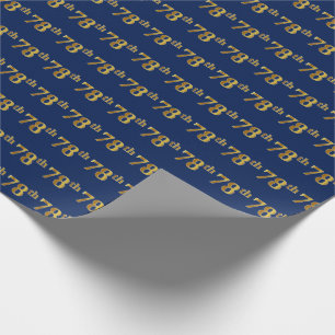 Papel De Presente Evento Azul, Faux Dourado 78 (78-8)