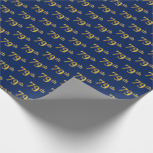 Papel De Presente Evento Azul, Faux Dourado 79 (79-9)