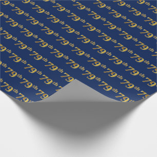 Papel De Presente Evento Azul, Faux Dourado 79 (79-9)