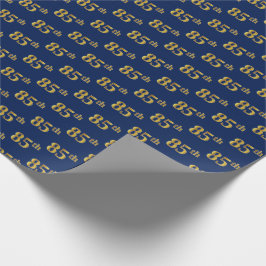 Papel De Presente Evento Azul, Faux Dourado 85º (oitenta e cinco)