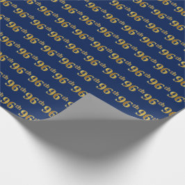 Papel De Presente Evento Azul, Faux Dourado 96 (90-6)