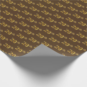 Papel De Presente Evento Castanho, Faux Dourado 20 (20)