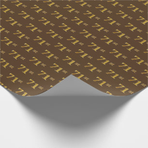 Papel De Presente Evento Castanho, Faux Dourado 71ruas (Setenta-Prim