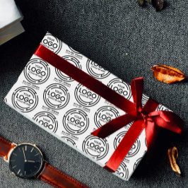 Papel De Presente Evento corporativo com marca Seu logotipo aqui, co