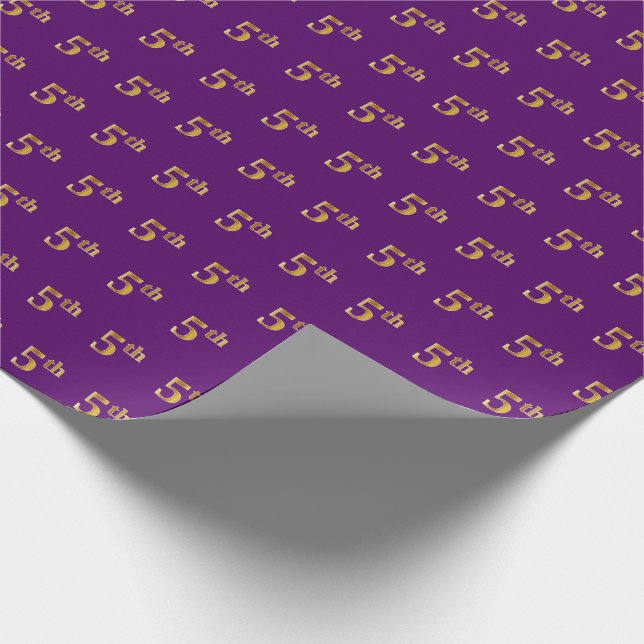 Papel De Presente Evento de 5 Dourado (Quinto), Roxo (Ponta)