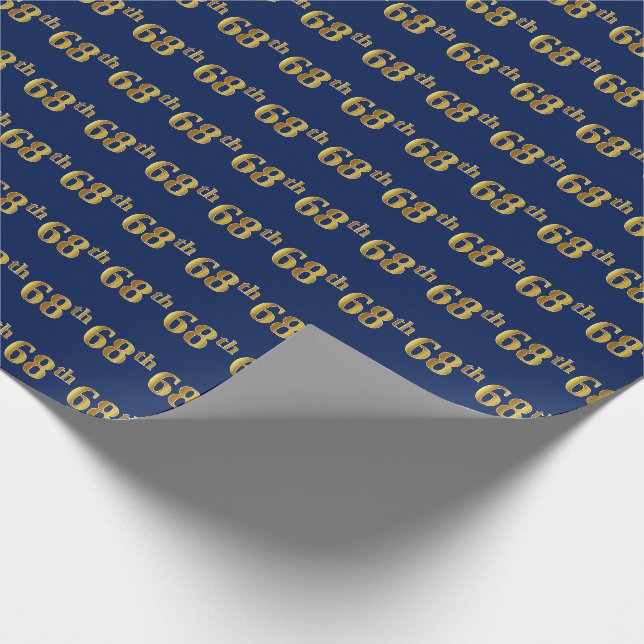 Papel De Presente Evento Dourado 68 (68-8) azul, Faux (Ponta)
