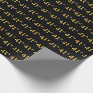Papel De Presente Evento Preto, Faux Dourado 41ruas (Quarenta-Primei