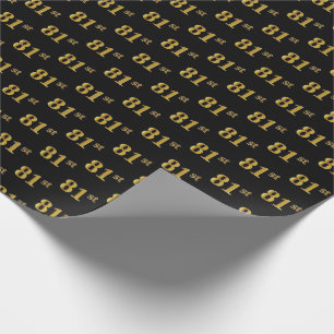 Papel De Presente Evento Preto, Faux Dourado 81ruas (Oitenta-Primeir