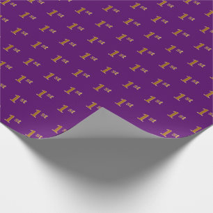 Papel De Presente Evento Purple, Faux Dourado 1rua (Primeira)