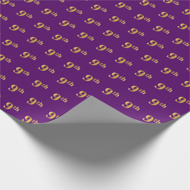 Papel De Presente Evento Purple, Faux Dourado 9º (Nono) (Ponta)