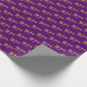 Papel De Presente Evento Roxo, Faux Dourado 97º (99º)