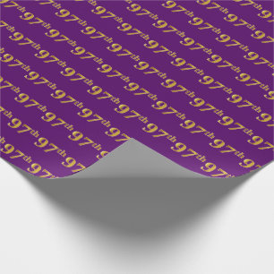 Papel De Presente Evento Roxo, Faux Dourado 97º (99º)