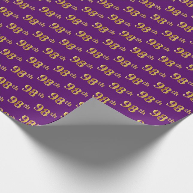 Papel De Presente Evento Roxo, Faux Dourado 98º (99º-8º) (Ponta)