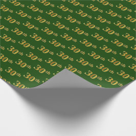Papel De Presente Evento Verde, Faux Dourado 30 (30)