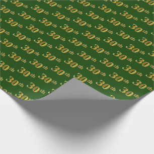 Papel De Presente Evento Verde, Faux Dourado 30 (30)