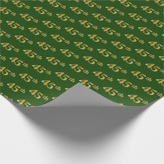 Papel De Presente Evento Verde, Faux Dourado 45º (quarenta e cinco) (Ponta)