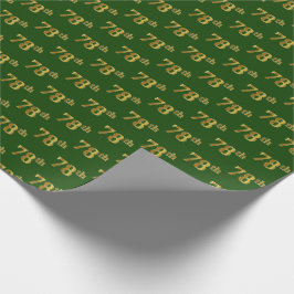 Papel De Presente Evento Verde, Faux Dourado 78º (78º)