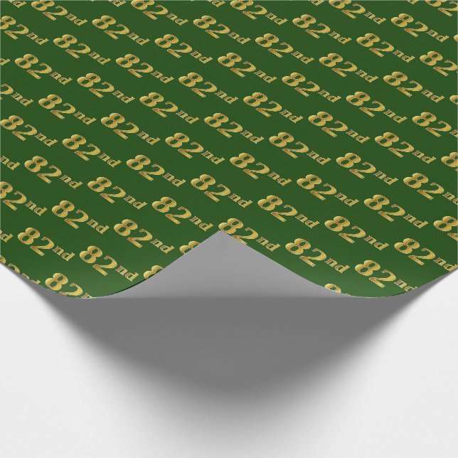 Papel De Presente Evento Verde, Faux Dourado 82º (oitenta e segundos (Ponta)