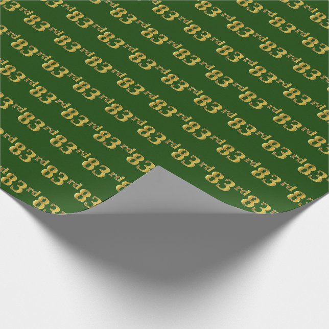 Papel De Presente Evento Verde, Faux Dourado 83º (oitenta e três) (Ponta)