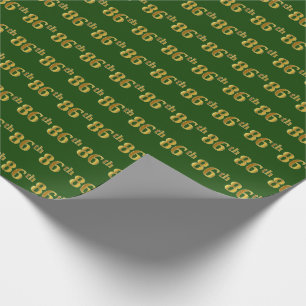 Papel De Presente Evento Verde, Faux Dourado 86º (oitenta e seis)