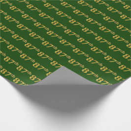 Papel De Presente Evento Verde, Faux Dourado 87º (oitenta e sete)
