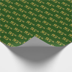 Papel De Presente Evento Verde, Faux Dourado 95º (95º)