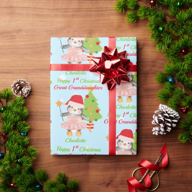 Papel De Presente excelente de Natal de 1rua, neta Penguin (Presente de Natal)