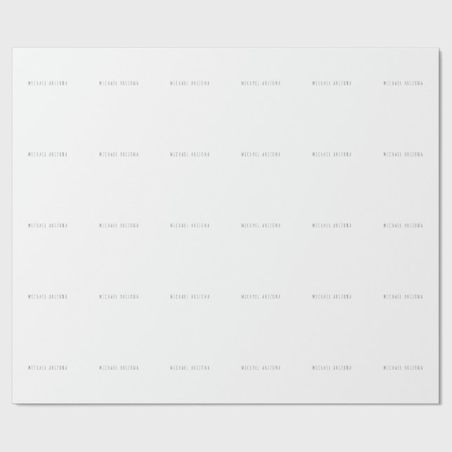 Papel De Presente Exclusivo Pessoal Moderno Adicionar Nome Minimalis (Aberto)