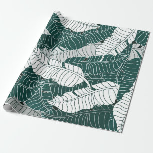 Papel De Presente exemplo de design do padrão das folhas de fundo vi