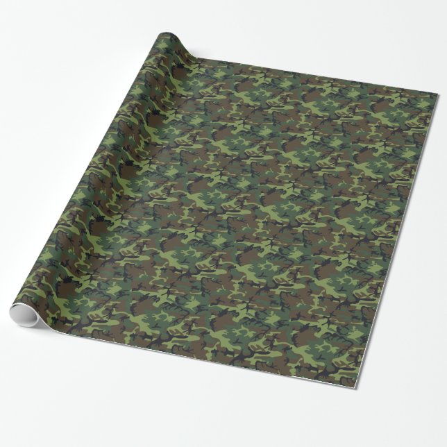 Papel De Presente Exército Camo (Desenrolado)