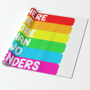 Papel De Presente Existem mais de dois sexos da bandeira LGBTQ arco-
