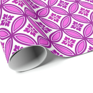 Papel De Presente Expedição com Motif Flor, Orquídea e Roxo Profu
