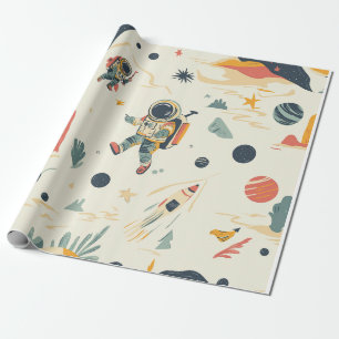 Papel De Presente Explorador de Astronautas