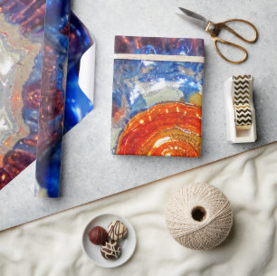 Papel De Presente Explosão de Vidro de Arte Cosmos - Sol Laranja Van