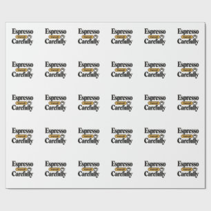 Papel De Presente Expresse-se com Cuidado Café Divertido + Pessoal