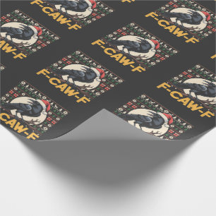 Papel De Presente F-Caw-F Ugly Christmas Sweater Engraçado Raven Xma