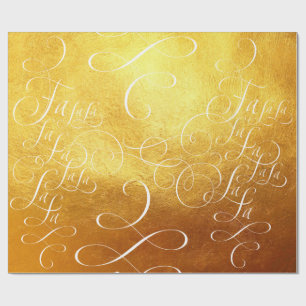 Papel De Presente Fa la Deck the Halls - Folha de Natal