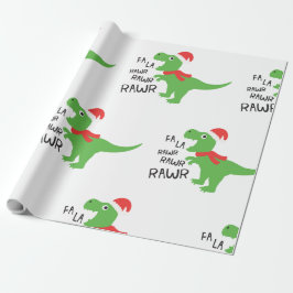 PAPEL DE PRESENTE FA LA DINASOUR NUM PAPEL DE ARMAZENAMENTO SANTA HA
