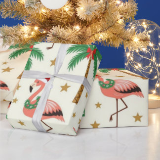 Papel De Presente Fa-La-La-Flamingo