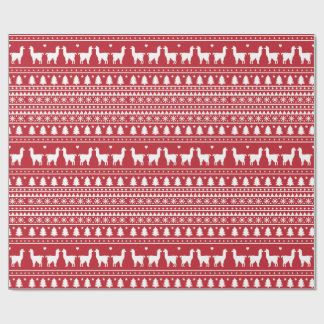 Papel De Presente Fa-La-La Llama Christmas Wrapping Paper