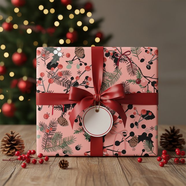 Papel De Presente Fábrica de inverno, cor-de-rosa-Rosa, Dusty (Criador carregado)
