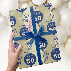 Papel De Presente Fabuloso 50 Aniversário