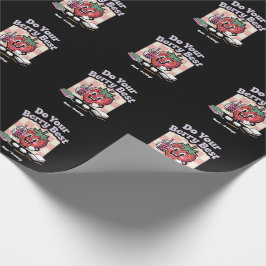 Papel De Presente Faça o seu melhor professor de morango, Design