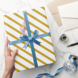 Papel De Presente Faça Seu Presente Brilhar em Amarelo Dourado Rico