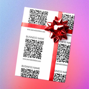 Papel De Presente Faça um Código QR Empresarial Instantaneamente & T