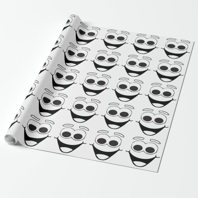 PAPEL DE PRESENTE FACE FELIZ (Desenrolado)