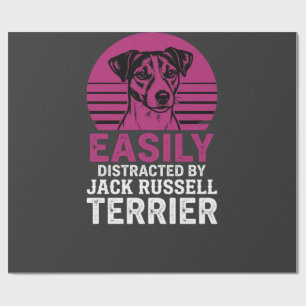 Papel De Presente Facilmente Distraído Por Jack Russell Terrier