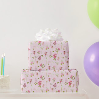 Papel De Presente Fada de Flor de Aquarela