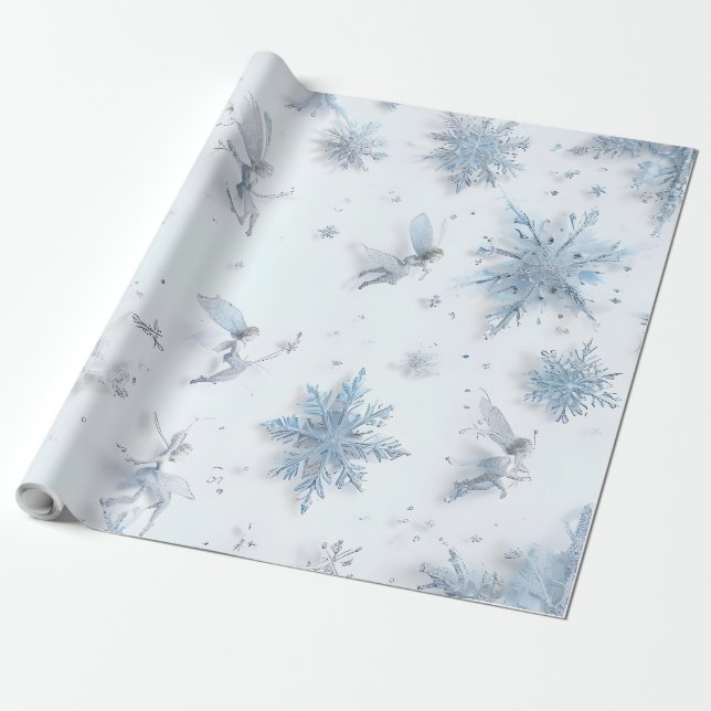 Papel De Presente Fada de inverno Whimsic (Desenrolado)