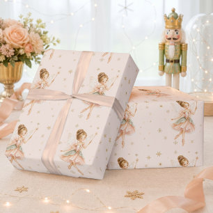 Papel De Presente Fada do Açúcar do Quebra-Nozes Natal Aniversário